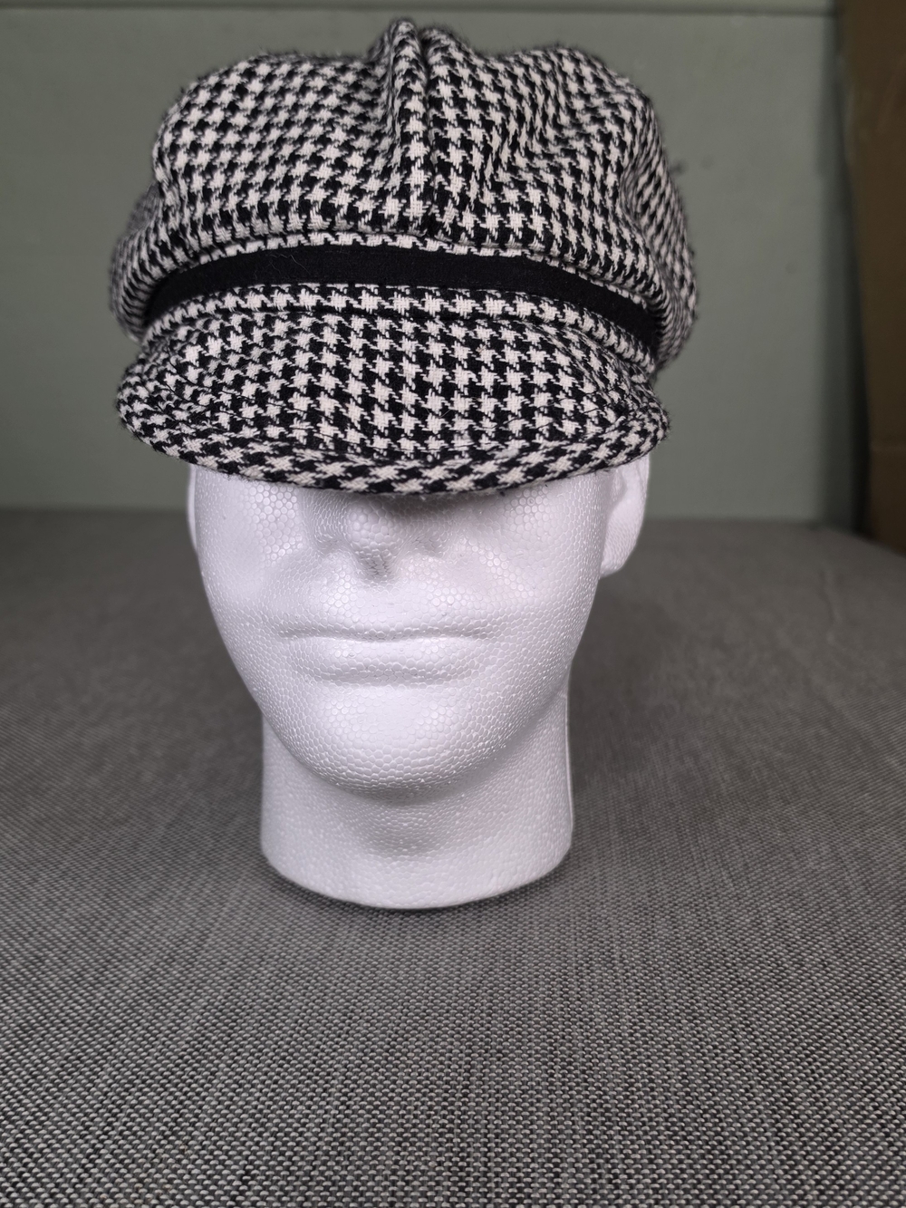 & Other Stories Black and White Houndstooth Baker Boy Cap